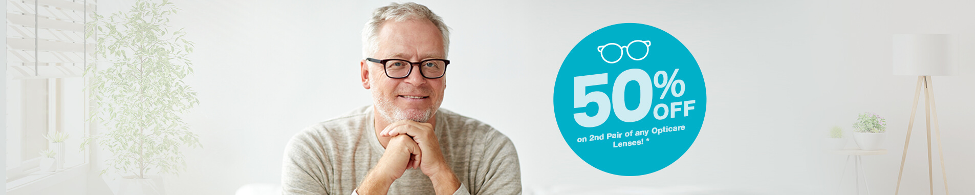 Opticare 50% Off Additional Pairs Promotion